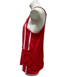 Vinyl Threads Tank Dress Womens XS Red Mini Racerback Star Side Stripe thumbnail 2
