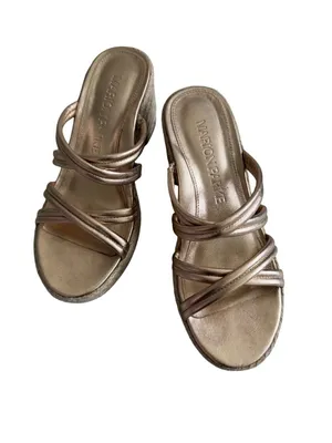 MARION PARKE Adrian Gold Leather Platform Espadrilles Sandals Size 37 / US 7 thumbnail 11