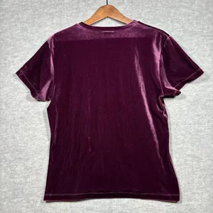 Vtg Tweety Bird Velvet T-Shirt Tee Sz L‎ Warner Bros Womens Purple thumbnail 4
