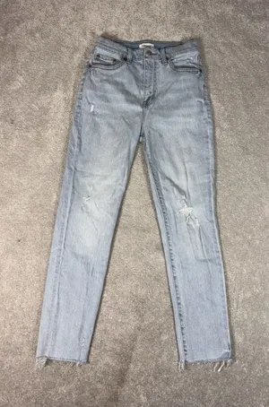 pistola kate slim‎ jean high rise raw hem light wash 26 thumbnail 1