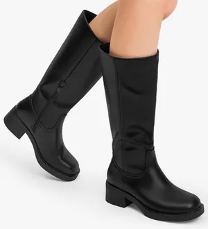 Amazon DREAM PAIRS Women's Square Toe Platform Chunky Block Heel Knee High Riding Boots thumbnail 1