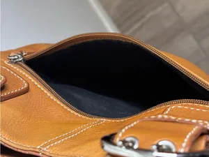 TIGNANELLO Satchel Tote Bag Caramel Leather Double Handle Magnet Closure thumbnail 4