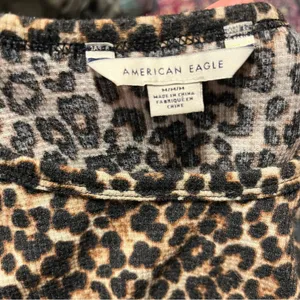 American Eagle Outfitters Black and Tan Flutter Sleeve Mini Dress thumbnail 7