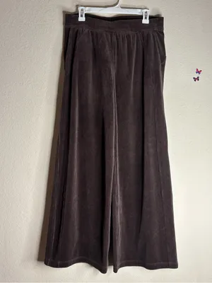 Lululemon Scuba Mid-Rise Wide-Leg Pant Velvet Cord Espresso size 10 thumbnail 2