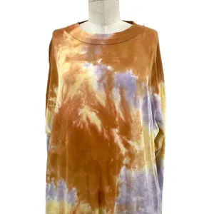 Free People‎ Be Free Tie Dye Long Sleeve Tee Lilac Woods Size Large thumbnail 4