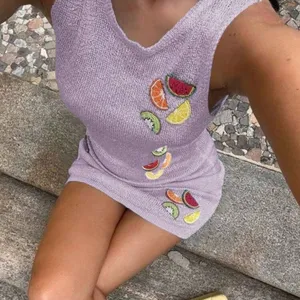 NWOT Pastel Fruit Knit Dress thumbnail 1