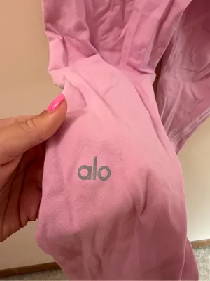 Pink size large alo leggings thumbnail 3