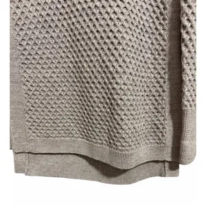 Athleta Honeycomb Tunic Sweater‎ Wool Blend Beige Women's Size Small thumbnail 9