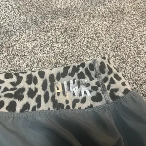 PINK Victoria's Secret Gray Shorts with Leopard Print Waistband thumbnail 2
