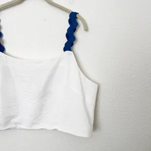 [PrettyGarden] White Blue Matching Set Crop Tank Maxi Skirt Summer NWOT Size XXL thumbnail 9