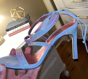 Sparkly Heels Blue Size 7.5 thumbnail 2