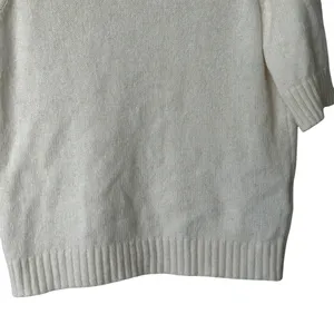 Anthropologie wool blend Cream turtleneck Sweater S Italy made thumbnail 6
