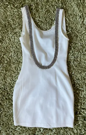 Scoop Back Embroidered Bodycon Dress thumbnail 2