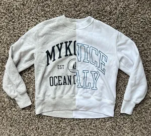 Abercrombie & Fitch Half & Half Destination Crewneck Sweatshirt thumbnail 1