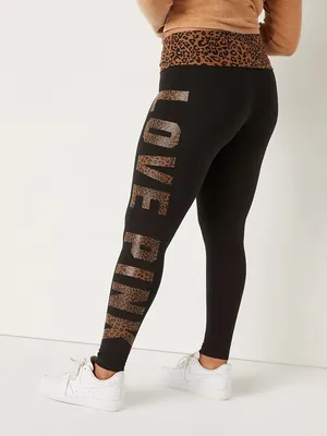 PINK Victoria's Secret Cheetah Mid Rise Fold Over Legging thumbnail 3