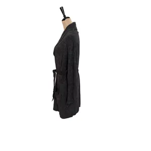 Barefoot Dreams CozyChic Lite Long Cardigan Charcoal brown Robe Style Size 2 thumbnail 2