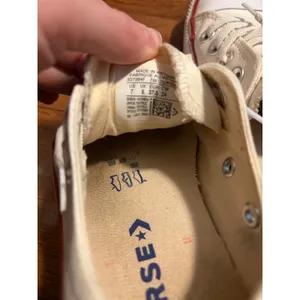 Converse Chuck Taylor All Star Low Top Cream Canvas Sneakers‎ Women's Size 7 thumbnail 6