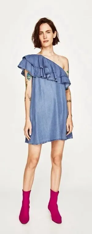✨ Hp✨Frilled Asymmetric Dress:✨ thumbnail 1