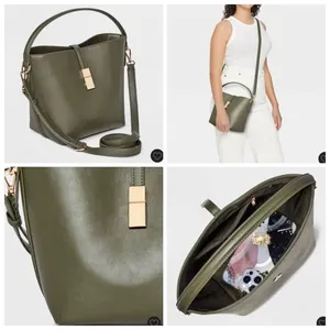 a new day Olive Green Crossbody Satchel Handbag NWT thumbnail 2