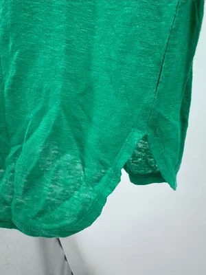 Sigrid Olsen Green Women's Lightweight 100% linen button front top M casual thumbnail 5