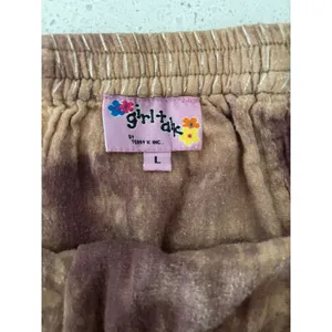 Vintage Maxi Skirt‎ Womens Large Tiered Tie Dye Brown Boho Coastal Festival thumbnail 4