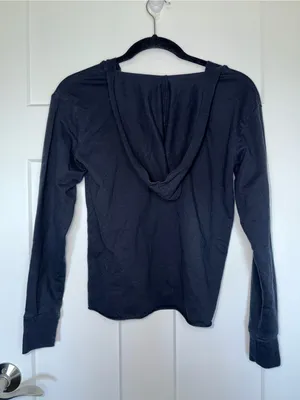 Desert Wolf Long Sleeve Hooded Tee Black thumbnail 2