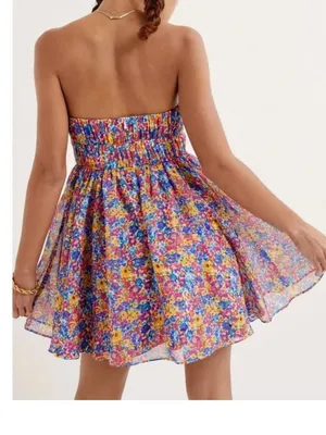 For Love and Lemons Sasha Mini Dress Floral Bustier Medium NEW thumbnail 4