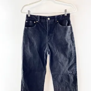 Madewell The Tall Longline Comfort Stretch Straight Leg Jeans Black Frost 26 T thumbnail 6