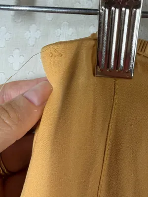 Free People‎ Yellow High Rise Pleated Satin Baggy Shorts thumbnail 3