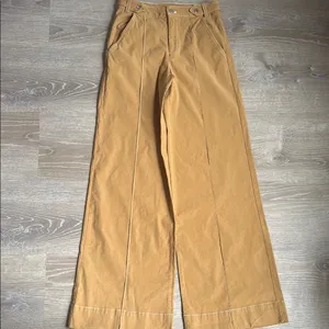 Anthropologie Maeve Contrast Stitch High-Rise Wide-Leg Pants 2 thumbnail 3