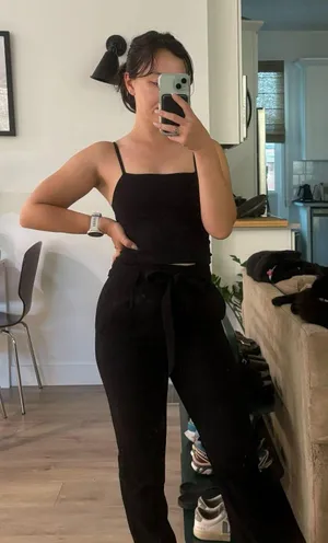 Express Tie Belt Black Pants thumbnail 2