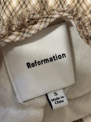 Reformation Beige Geometric Maxi Slip Dress thumbnail 7