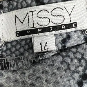 Missy Empire Snakeskin Print Bell Bottom Flare Pants Grey Goth Edgy Size 14 thumbnail 6