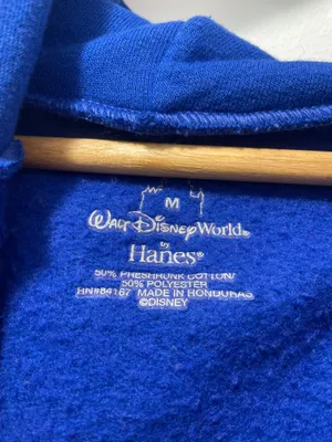 Disneyland Resort Hoodie Adult Size Medium Blue Zip Up Sweatshirt Disney Parks great condition washed and ready to ship thumbnail 6
