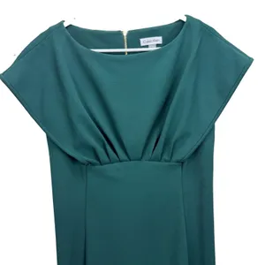 Calvin Klein Green Short Sleeve Stretch Crepe Sheath Dress Office Wedding 6 thumbnail 9