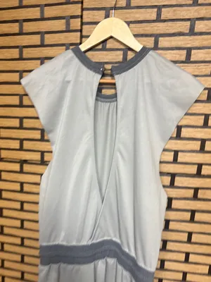 Taupe barrel leg jumpsuit size large Gray thumbnail 7