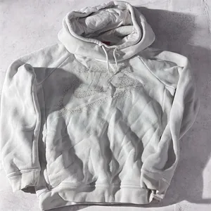 Nike White Hoodie with Gold Logo #342 thumbnail 1