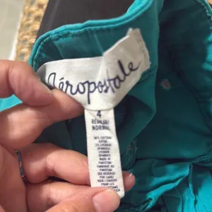 Aeropostale‎ Teal green stretchy skinny pants Size 4 thumbnail 6