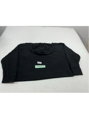 Womans Excellent Gap Lightweight Hoodie XL Black Pullover thumbnail 2
