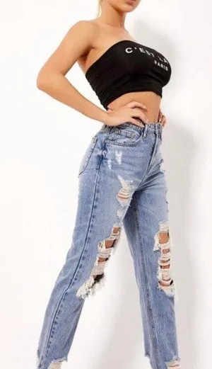 SheIn Ripped Jeans thumbnail 2