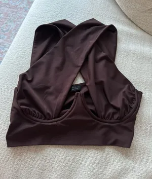 SHEIN Halter Cross Top thumbnail 1