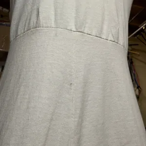 VTG Lou‎ Nardi M Knit Maxi Dress White Minimalist Coastal Summer Boho Lounge 90s thumbnail 3
