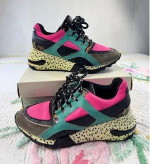 Steve Madden Women's Multi Color Block‎ Chunky Platform Fashion Sneakers 7 M thumbnail 1
