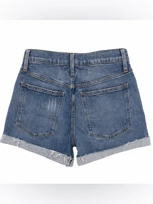 Madewell High-Rise Distressed Denim Shorts Size 30 thumbnail 2