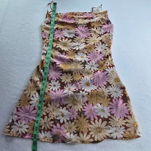 Altar'd State NWT Zaylie‎ Marsala Floral Cowl Neck Mini Slip Dress Small thumbnail 8