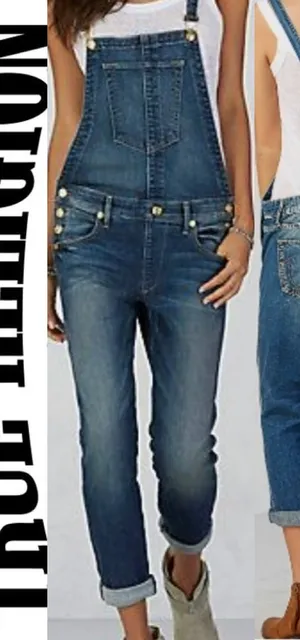 AUTHENTIC True Religion iconic horseshoe BF Slim Dark Wash Fashionable overalls thumbnail 1