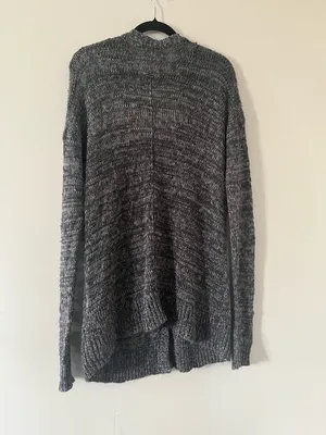 Abercrombie Preppy Gray Knit Button Up Cardigan XS Oversized Minimalist Capsule thumbnail 8