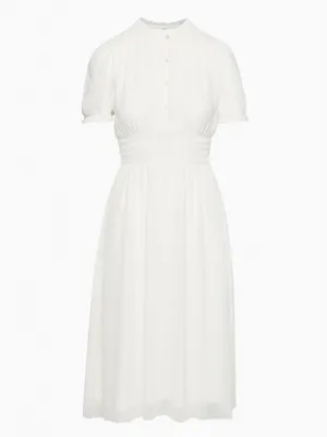 Aritzia Wilfred Daughter Dress Button-Up Puff-Sleeve Midi Dress Size XS thumbnail 4