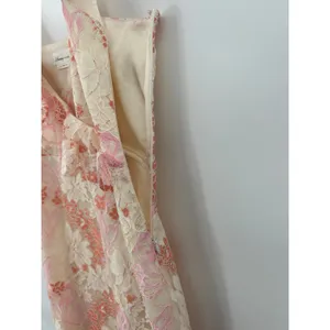 Lovers + Friends Lace Ruffle Floral Mini Dress Pink Orange‎ Size M Romantic thumbnail 6