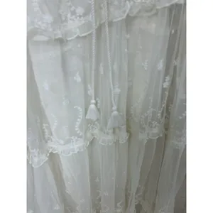 Free People Cream Stevie Embroidered Mesh & Lace Maxi Dress Celestial Fairy New thumbnail 7